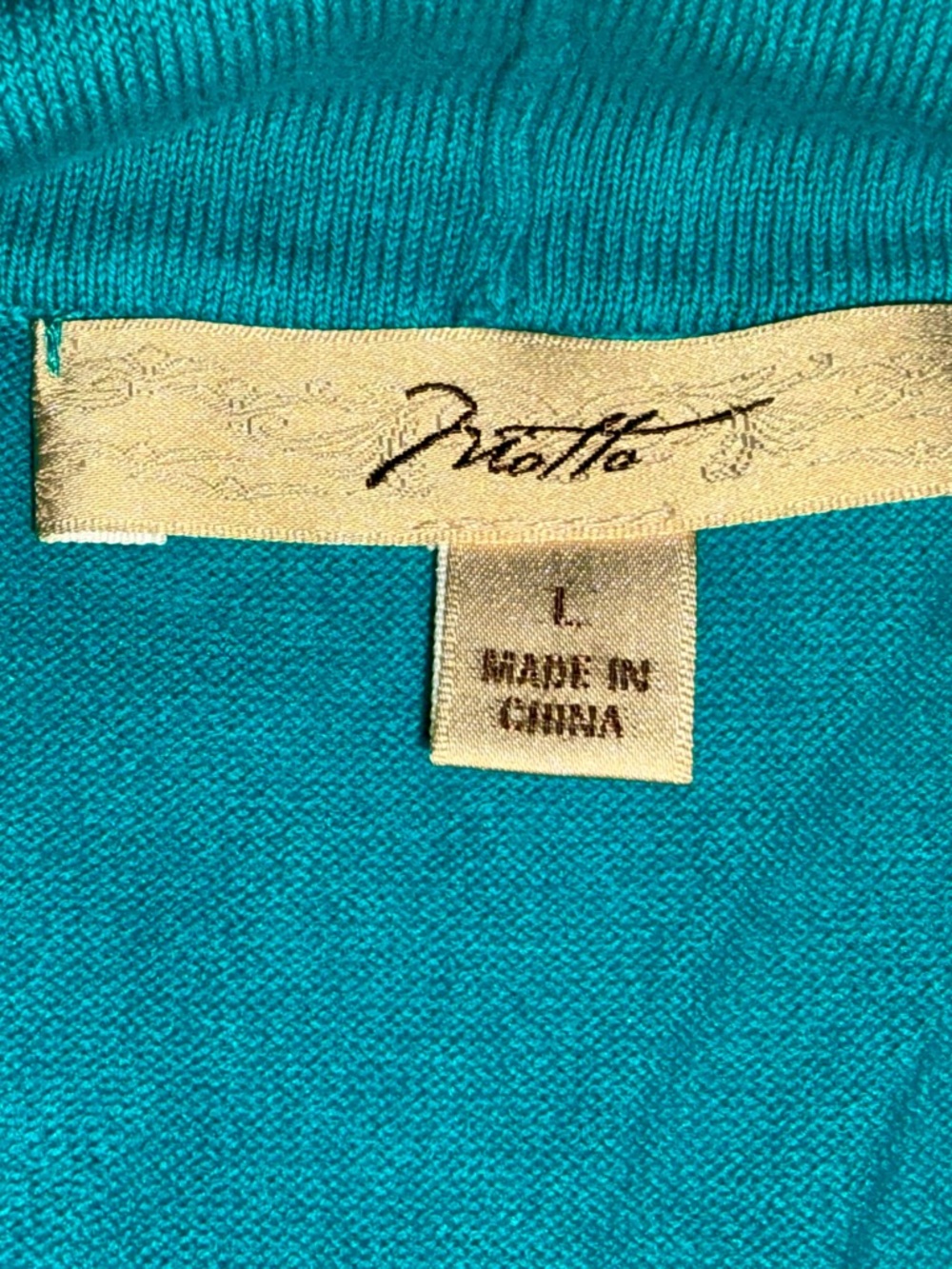 Violetto Teal Knit Top - Size L